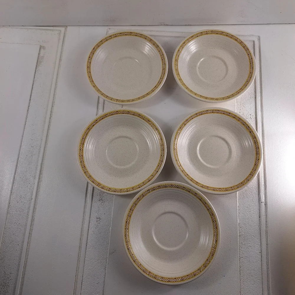 Lot of 5 Franciscan Hacienda Gold 6 1/2" Earthenware Bread / Dessert Plates  USA - Picture 6 of 9